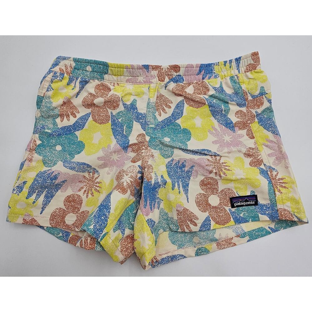 Patagonia Girls XL (14) - 4" Baggies Unlined Shorts -Channeling Spring